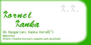 kornel kanka business card